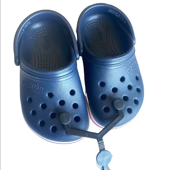 CROCS Shoes Jibbitz By Crocs Child Size 6 Clog Navy With Red And